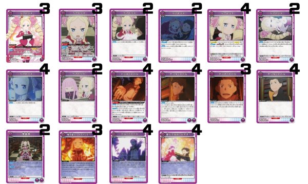 画像1: Re:ゼロから始める異世界生活：【紫】ベアトリス&スバルデッキ (1)