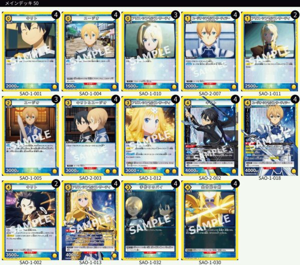画像1: 【TORECARDSコラボ】ソードアート・オンライン：【黄】アリス＆ユージオ＆キリトデッキ (1)