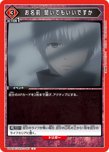 画像1: お名前 聞いてもいいですか/U【赤】【イベント】《UA47BT/TKG-1-097》 (1)